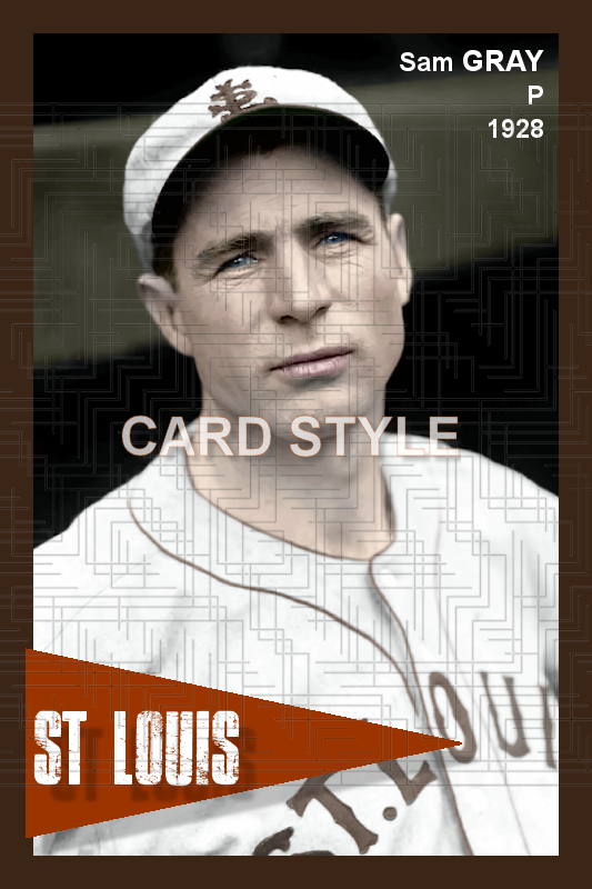 Sam Gray - 1928 St. Louis Browns - choose a size & style