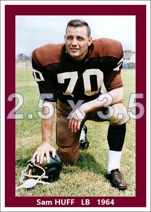 Sam Huff - 1964 Washington NFL - choose a size & style