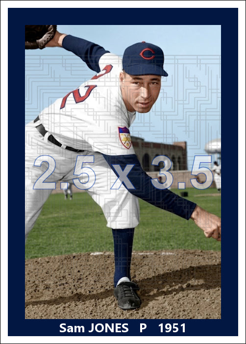 Sam Jones - 1951 Cleveland Indians - choose a size & style