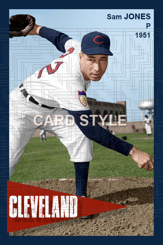 Sam Jones - 1951 Cleveland Indians - choose a size & style