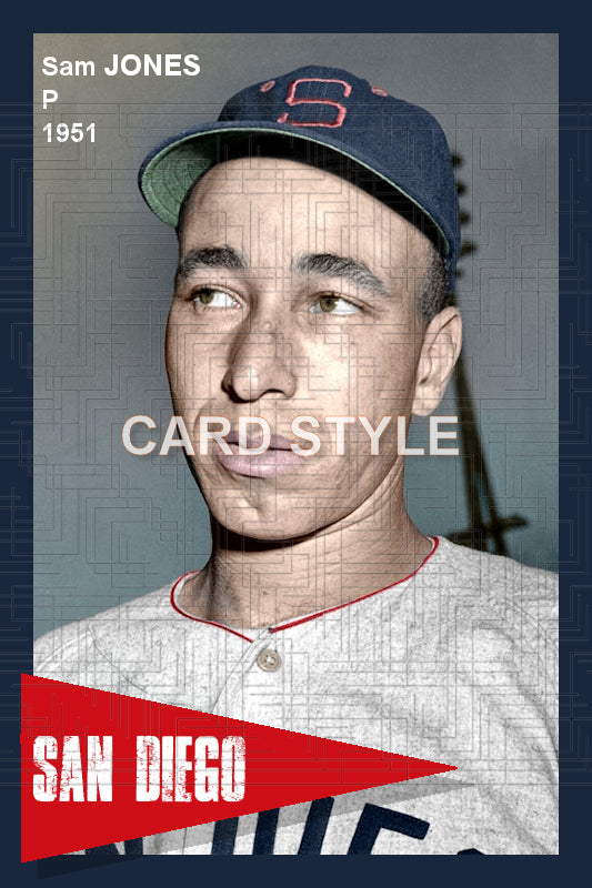 Sam Jones - 1951 San Diego Padres - choose a size & style