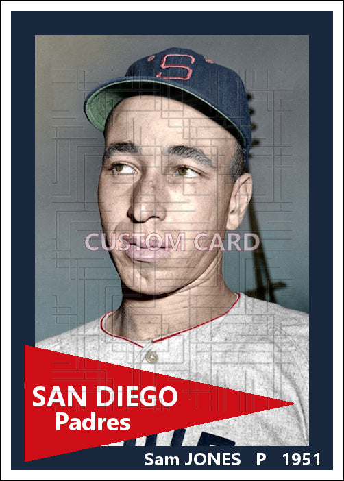 Sam Jones - 1951 San Diego Padres - choose a size & style
