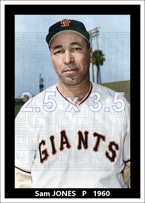 Sam Jones - 1960 San Francisco Giants - choose a size & style