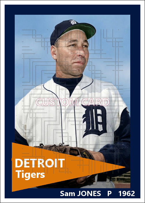 Sam Jones - 1962 Detroit Tigers - choose a size & style