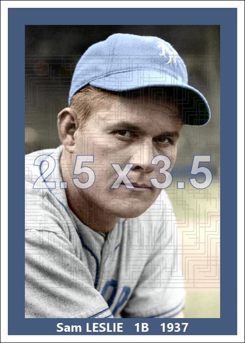 Sam Leslie - 1937 New York Giants - choose a size & style