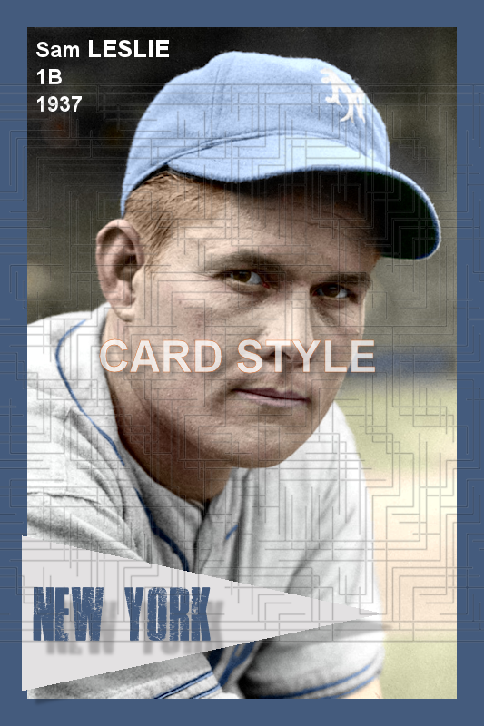 Sam Leslie - 1937 New York Giants - choose a size & style
