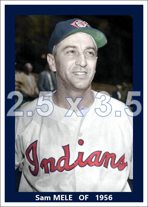 Sam Mele - 1956 Cleveland Indians - choose a size & style