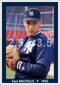 Sam Militello - 1992 New York Yankees - choose a size & style