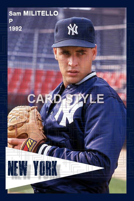 Sam Militello - 1992 New York Yankees - choose a size & style