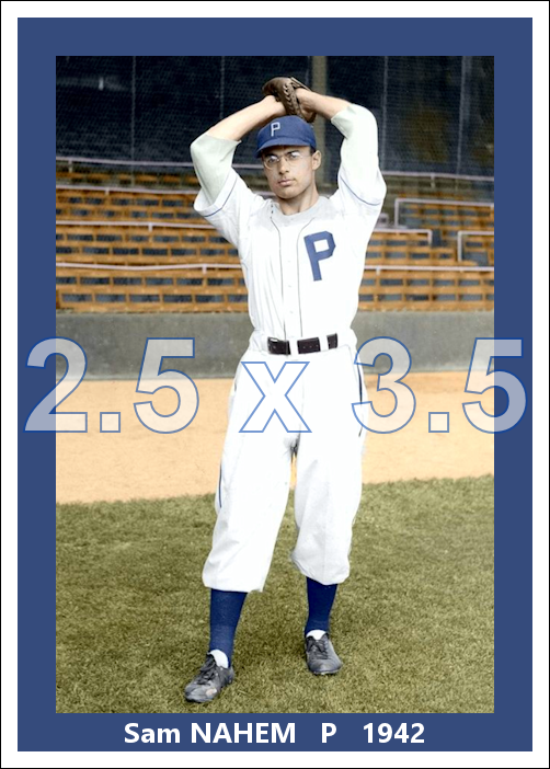 Sam Nahem - 1942 Philadelphia Phillies - home uniform - choose a size & style