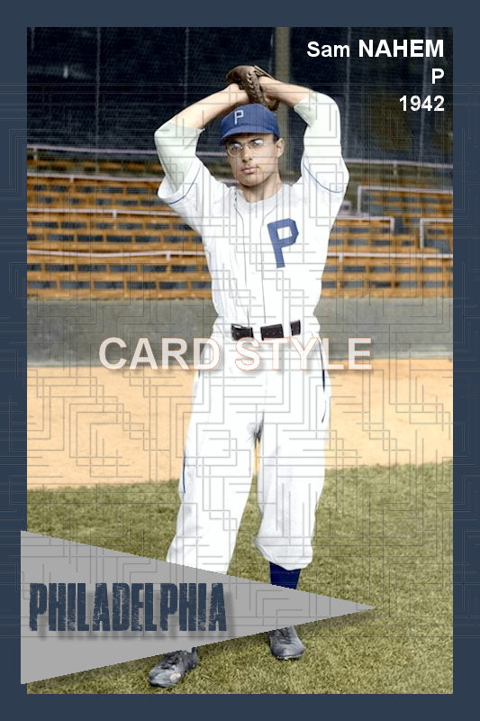 Sam Nahem - 1942 Philadelphia Phillies - home uniform - choose a size & style