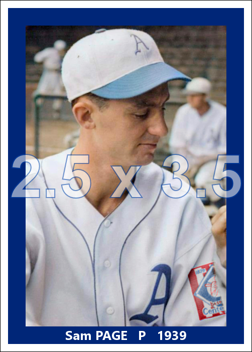 Sam Page - 1939 Philadelphia Athletics - choose a size & style