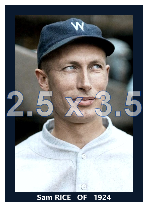 Sam Rice - 1924 Washington Senators - choose a size & style