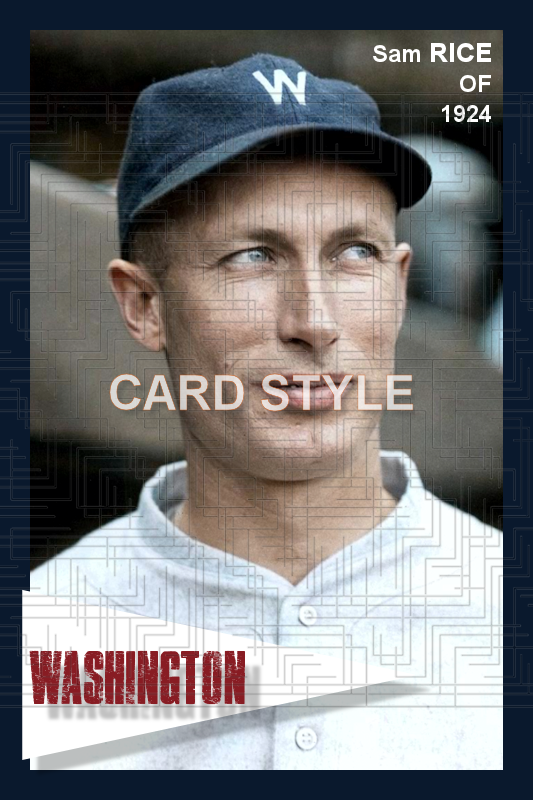 Sam Rice - 1924 Washington Senators - choose a size & style