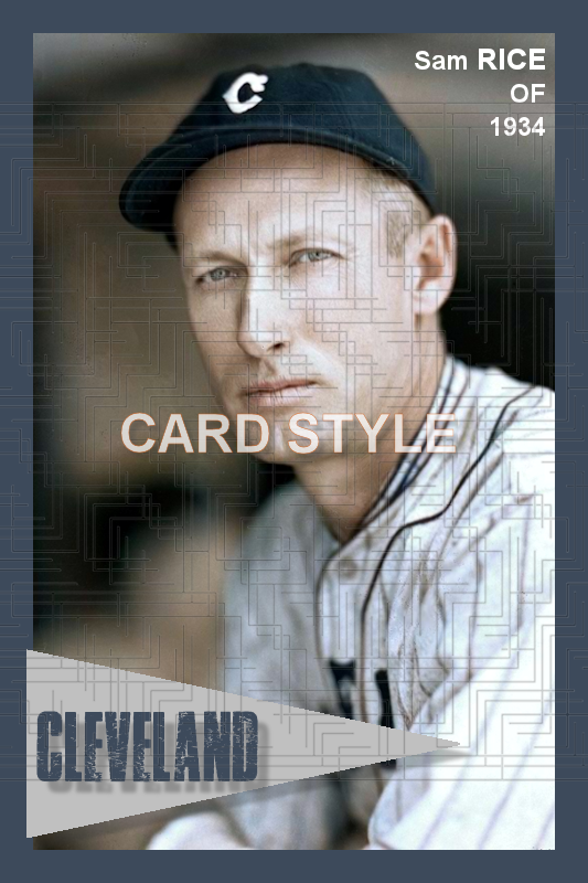Sam Rice - 1934 Cleveland Indians - choose a size & style