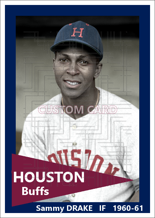 Sammy Drake - 1960-61 Houston Buffs - choose a size & style