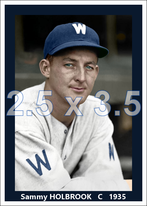Sammy Holbrook - 1935 Washington Senators - choose a size & style