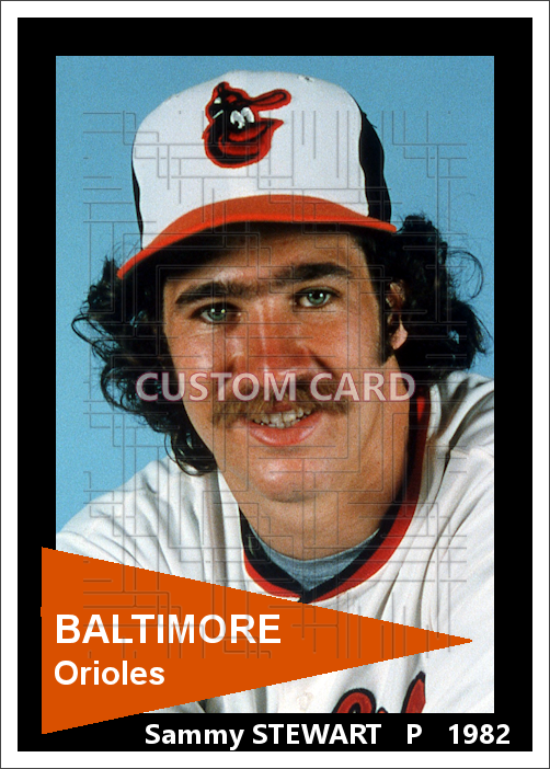 Sammy Stewart - 1982 Baltimore Orioles - choose a size & style