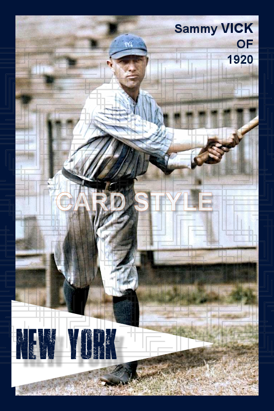 Sammy Vick - 1920 New York Yankees - choose a size & style
