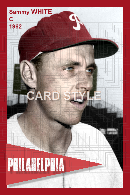 Sammy White - 1962 Philadelphia Phillies - choose a size & style