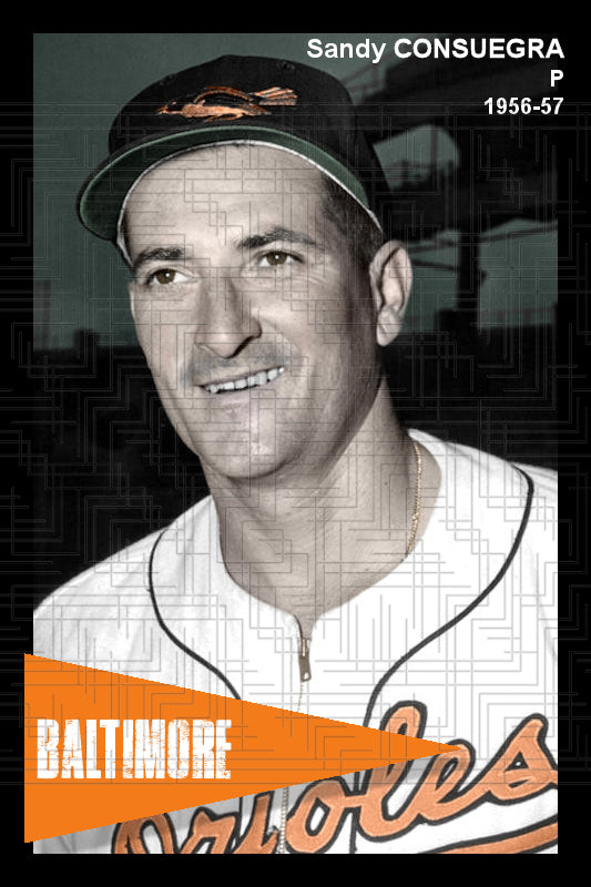 Sandy Consuegra - 1956-57 Baltimore Orioles - choose a size & style
