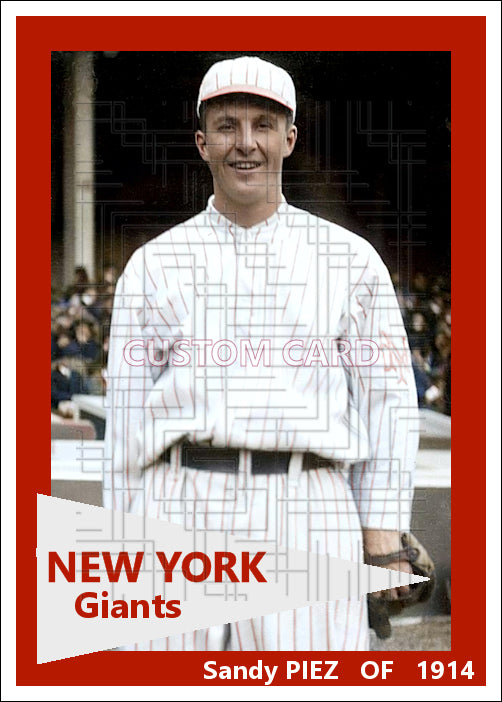 Sandy Piez - 1914 New York Giants - choose a size & style