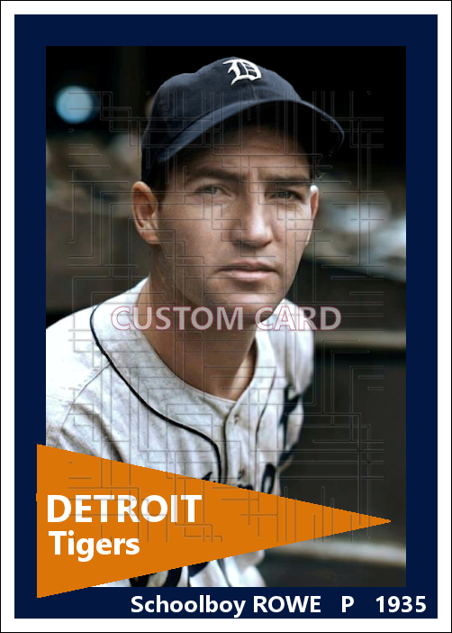 Schoolboy Rowe - 1935 Detroit Tigers - choose a size & style