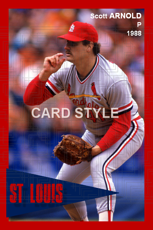 Scott Arnold (pose A) - 1988 St. Louis Cardinals - choose a size & style