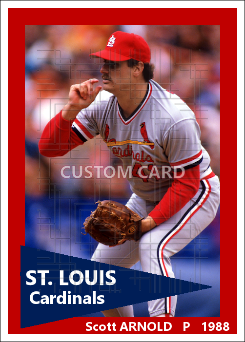 Scott Arnold (pose A) - 1988 St. Louis Cardinals - choose a size & style