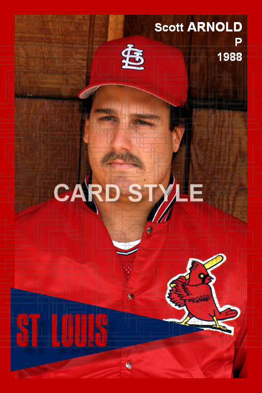 Scott Arnold (pose B) - 1988 St. Louis Cardinals - choose a size & style