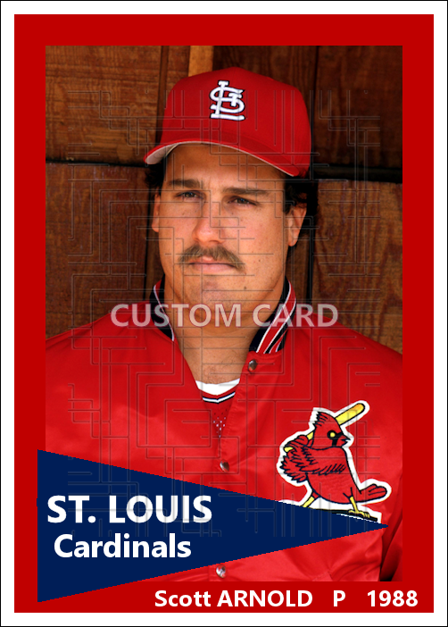 Scott Arnold (pose B) - 1988 St. Louis Cardinals - choose a size & style