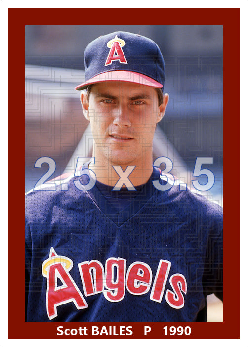 Scott Bailes - 1990 California Angels - choose a size & style