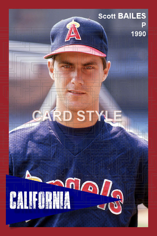 Scott Bailes - 1990 California Angels - choose a size & style