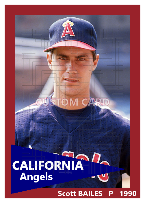 Scott Bailes - 1990 California Angels - choose a size & style