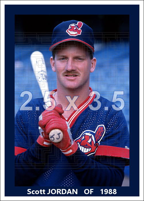 Scott Jordan - 1988 Cleveland Indians - choose a size & style