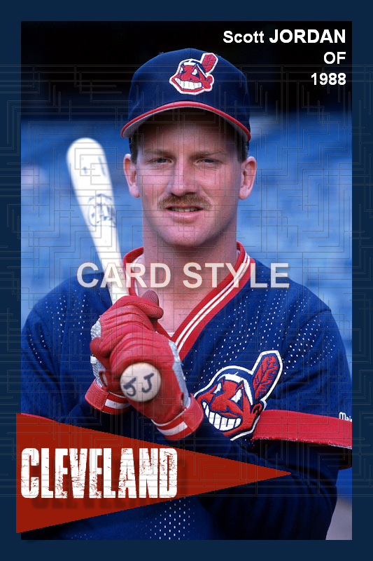Scott Jordan - 1988 Cleveland Indians - choose a size & style