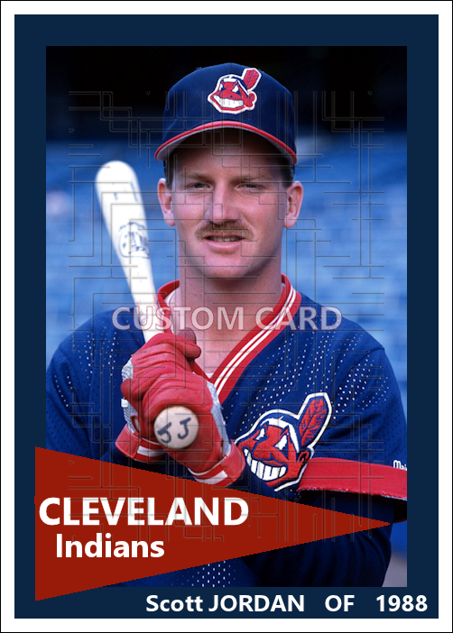 Scott Jordan - 1988 Cleveland Indians - choose a size & style