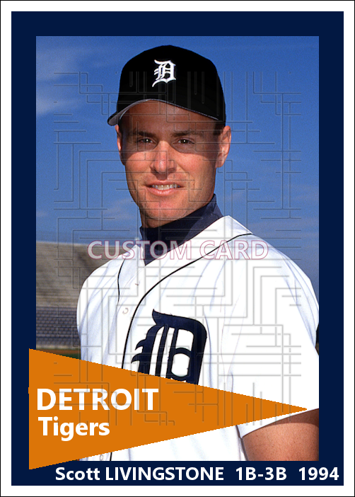 Scott Livingstone - 1994 Detroit Tigers - choose a size & style