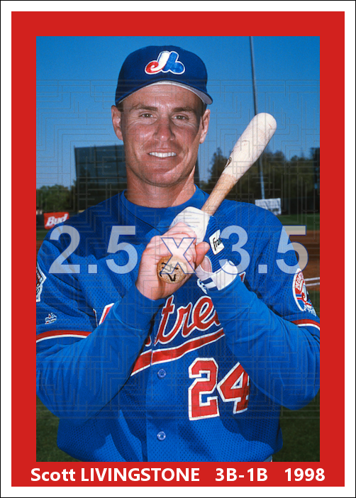 Scott Livingstone - 1998 Montreal Expos - choose a size & style