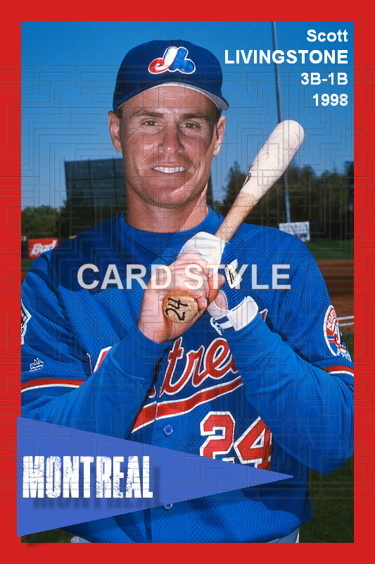 Scott Livingstone - 1998 Montreal Expos - choose a size & style