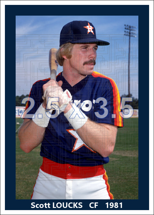 Scott Loucks - 1981 Houston Astros - choose a size & style