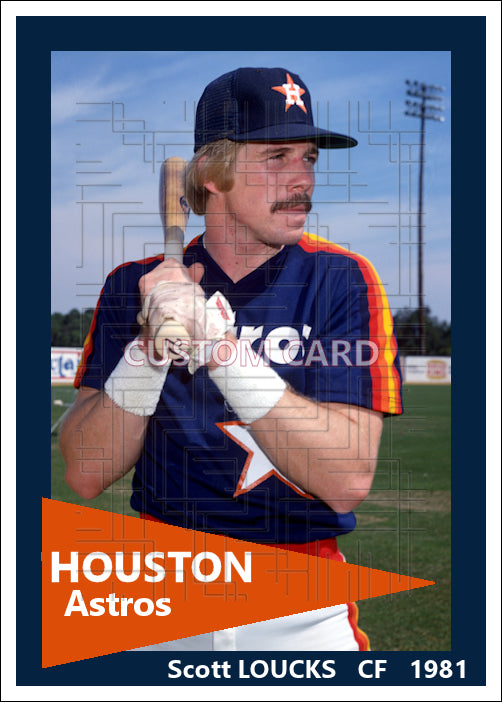 Scott Loucks - 1981 Houston Astros - choose a size & style