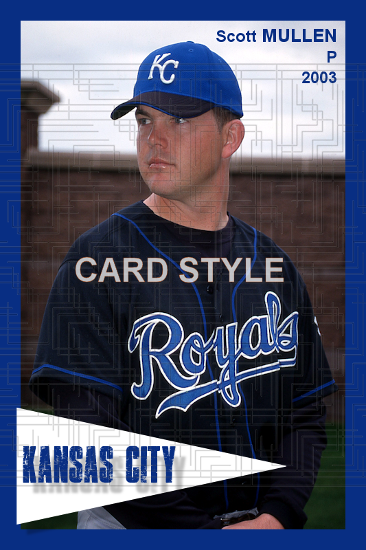 Scott Mullen - 2003 Kansas City Royals - choose a size & style