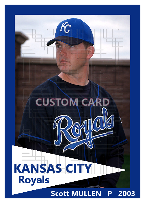 Scott Mullen - 2003 Kansas City Royals - choose a size & style