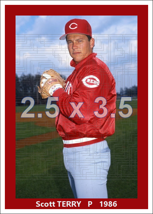 Scott Terry - 1986 Cincinnati Reds - choose a size & style