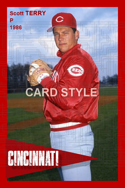 Scott Terry - 1986 Cincinnati Reds - choose a size & style