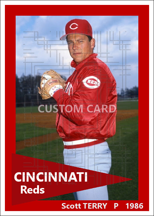 Scott Terry - 1986 Cincinnati Reds - choose a size & style