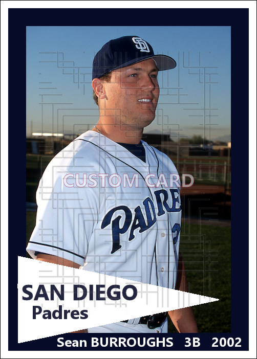 Sean Burroughs - 2002 San Diego Padres - choose a size & style