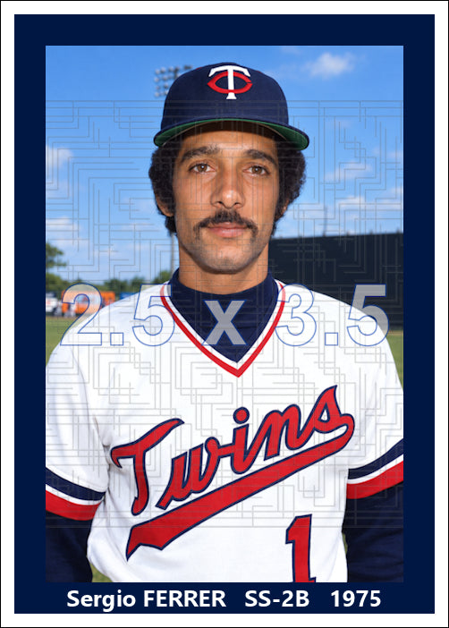 Sergio Ferrer - 1975 Minnesota Twins - choose a size & style