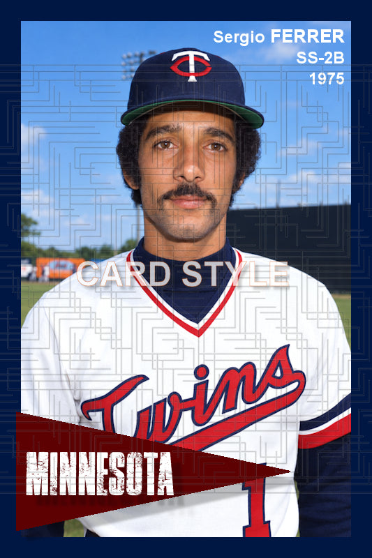 Sergio Ferrer - 1975 Minnesota Twins - choose a size & style